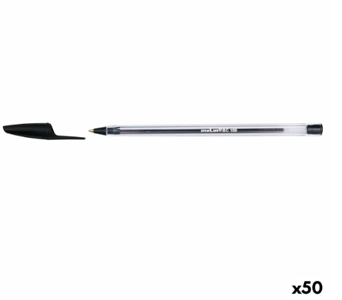 Bolígrafo Molin BC188 Cristal 1 mm Negro (50 Unidades)