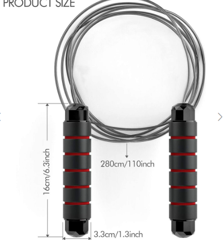 Cuerda de saltar de alta velocidad y sin enredos, con cable de acero y rodamientos de bolas; ideal para gimnasio, fitness y ejercicio en casa; ayuda a estilizar la figura.