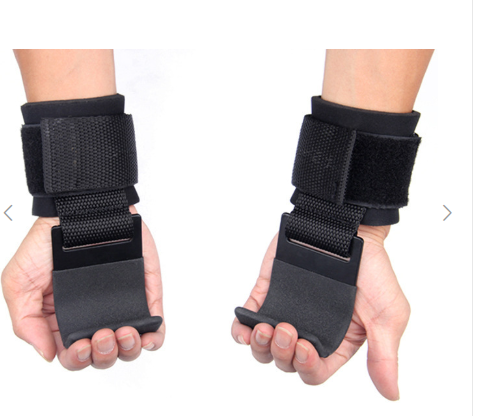 Guantes de levantamiento de pesas para fitness con soporte para muñeca y gancho para dominadas; equipo de entrenamiento con barra y entrenamiento de fuerza.
